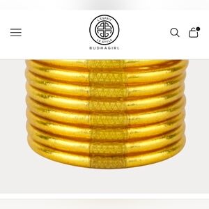 Budhagirl Gold Bangle Set Of 5